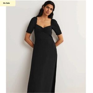 Boden Sweetheart Jersey Midi Dress in Black 14